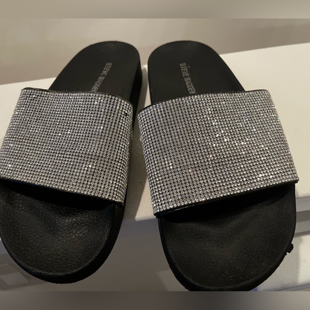 Steve Madden Rhinestone Slide Sandals / Slippers